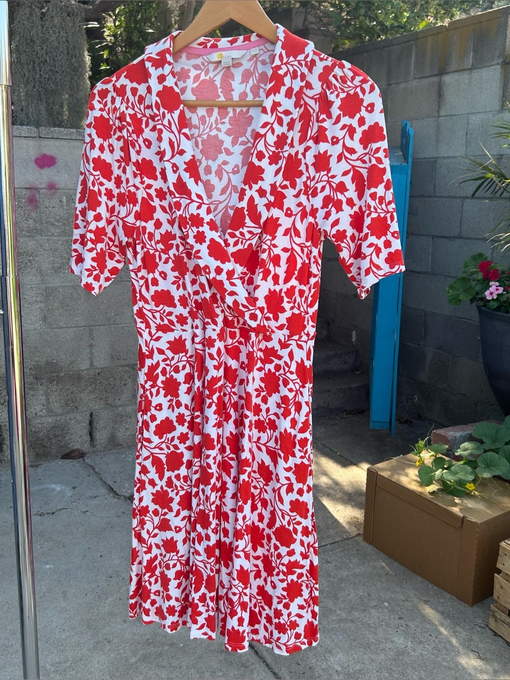 Boden Fixed Wrap Jersey Dress with pockets